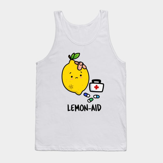 Lemon Aid Cute Lemon Pun Tank Top by punnybone